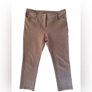 Eileen Fisher Stretch Straight Leg Jean Sz M 10-12 Brown 5 Pocket Casual Fall